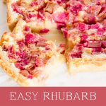 easy rhubarb bars pinterest grpahic