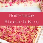 Rhubarb bars pinterest graphic