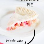 homemade rhubarb pie pinterest graphic