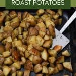 sheet pan roast potatoes -pinterest graphic