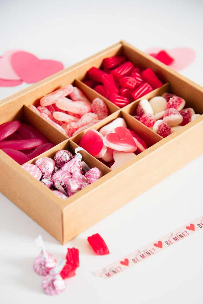 a close up of a valentine's candy box 
