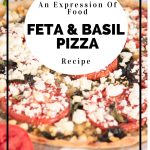 feta and basil pizza recipe -pinterest graphic
