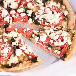 feta and basil pizza featured image