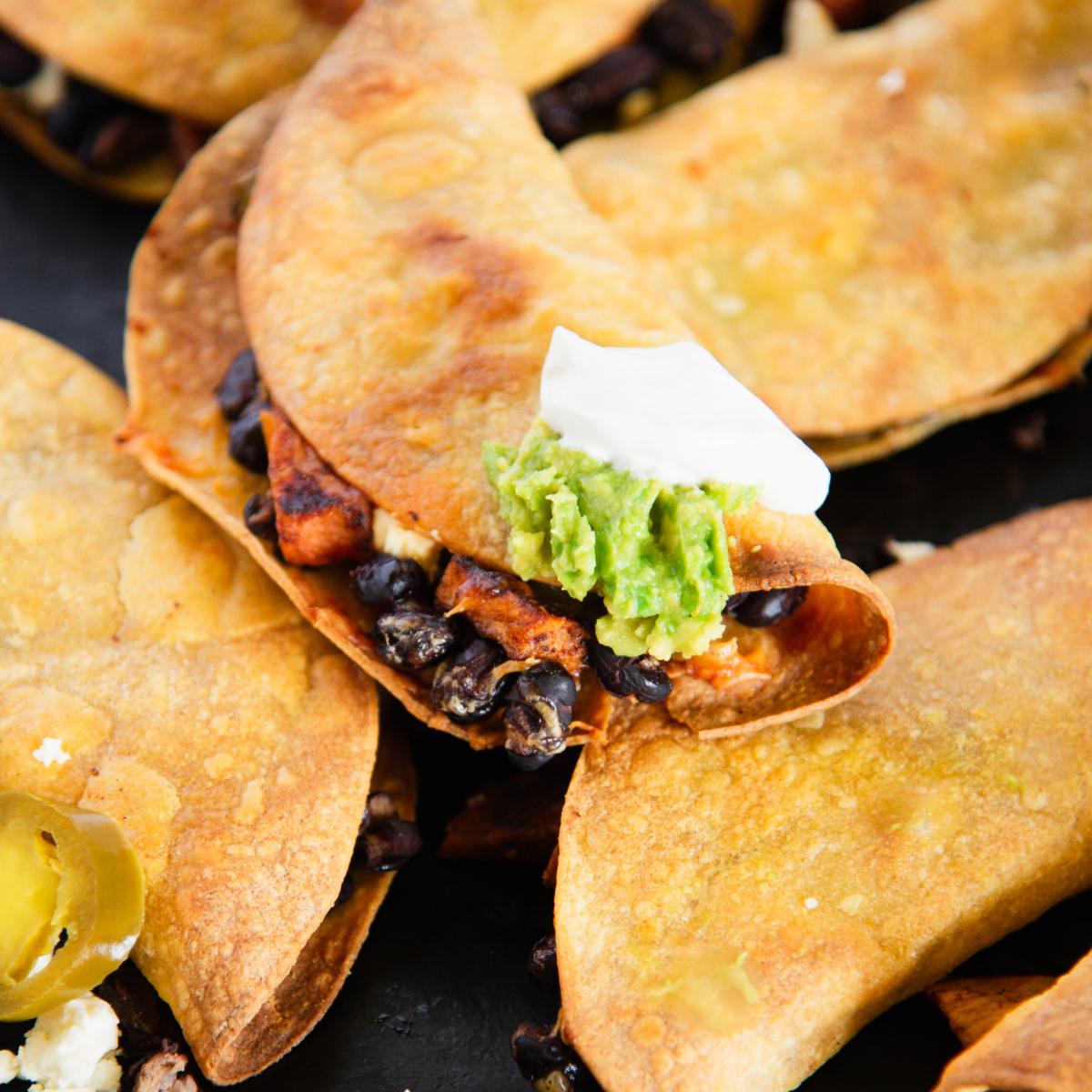 Crispy Black Bean and Sweet Potato Tacos